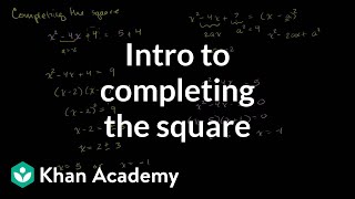 Solving quadratic equations by completing the square  Algebra II  Khan Academy [upl. by Gonta]