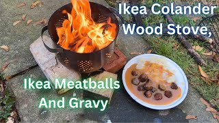 Ikea Colander Wood Stove  Ikea Meatballs And Gravy [upl. by Gorman263]