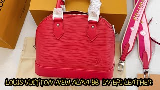 LOUIS VUITTON NEW ALMA BB RED IN EPI LEATHER 2023 [upl. by Acsirp]