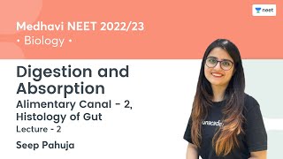 Digestion and Absorption  Alimentary Canal Histology of Gut  L2  NEET 202223  Seep Pahuja [upl. by Atinrahc388]