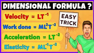 How to Find Dimensional Formula  Dimensional Formula Trick [upl. by Fridlund679]