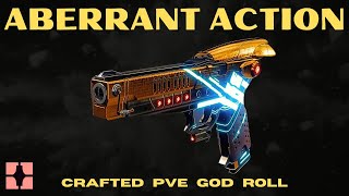 ABERRANT ACTION PVE God Roll  Crafting Guide  New Solar Sidearm  Destiny 2 [upl. by Maidy697]