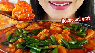 ASMR BAKSO ACI URAT KUAH KENTAL CABE RAWIT  EATING SOUNDS [upl. by Barty]