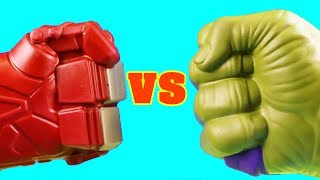 Hulkbuster Family Vs Hulk Family  Mega Battle [upl. by Sitnerp]