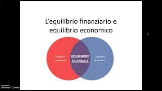 Equilibrio finanziario e equilibrio economico economiaaziendalepervoi [upl. by Nerua383]