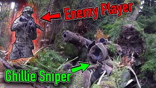 Invisible Ghillie Sniper 👻Unbelievable Airsoft Gameplay [upl. by Attirb]