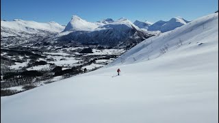 Sandfjellet in Hornidal backcountry freeride skiing in Norway Sunmøre 2024 April  skiwithme [upl. by Lisabet549]