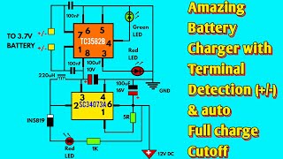 BATTERY TERMINAL DETECTION CHARGER FOR 37V Liion Battery  No polarity charger 2306 [upl. by Nrol]