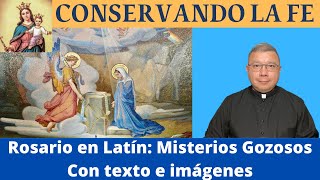 Rosario en Latín Misterios Gozosos con texto e imágenes [upl. by Lewak]