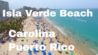 Isla Verde Beach in Carolina Puerto Rico Drone Footage 4th of July [upl. by Enerual398]