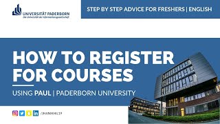 How to register for courses using PAUL  Paderborn University [upl. by Eglanteen]