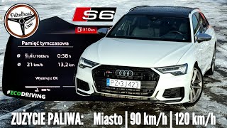 2019 Audi S6 30 TDI 349 KM  Test zużycia paliwa Trasa i miasto [upl. by Atsugua]