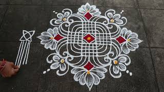 Dhanurmasam Muggulu🌷4x2 dots Margazhi Kolam🌷Geethala Muggulu🌷Dhanurmasam Border Rangoli Designs [upl. by Dewayne223]