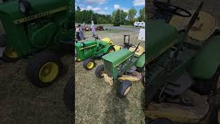 Vintage John Deere garden tractors at the auction [upl. by Johan]