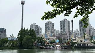 Gyro Drop Lotte World Terrifying Theme Park in South Korea  Gyro Drop in Korea [upl. by Denman]