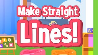 Make Straight Lines  Prewriting Skills  Practicing Straight Lines  Jack Hartmann [upl. by Akinajnat]