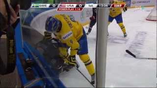 IIHF World U20 Championship 2013 Sweden  USA [upl. by Alliuqaj]