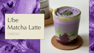 Ube Matcha Latte  Cafe Recipe You Can Do at Home [upl. by Oilla890]