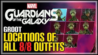 All 8 Groots Outfit Locations Marvels Guardians of the Galaxy [upl. by Denis]