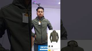 Mens Mountain trekking warm softshell MT500Khaki  Forclaz jacket  Decathlon trekking jacket [upl. by Marv]