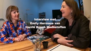 Interview Emily Hermans van Harrie Bosch Modestoffen in Eindhoven [upl. by Sixele]