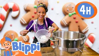 Meekahs Gingerbread Factory 🎅🎄  Blippi  Preschool Learning  Moonbug Tiny TV [upl. by Abbey]