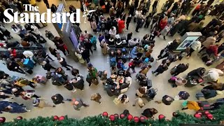 London’s Eurostar terminal ‘in chaos’ as flooded tunnel hits train services [upl. by Adnale817]