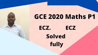 GCE 2020 Maths P1 solved fully [upl. by Hsakaa]