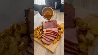 Honey mustard roasted gammon joint viralvideo food cooking recipe foryou fyp shorts [upl. by Alegnaoj588]