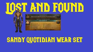 How To Get The Lost And Found Achievement For The Sandy Quotidian Wear Transmog Set Hallowfall [upl. by Suraved]