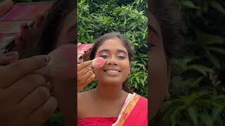 Dark Skin Makeup Tutorial Part2 ।Agomoni Shoot  Bengali Durga Puja shorts darkskinmakeup [upl. by Eceinhoj]