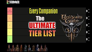 Companion Tier List  Baldurs Gate 3 [upl. by Naillil413]