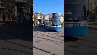 VBZ Flexity Tram fährt beim Central Zürich ab [upl. by Ayote33]