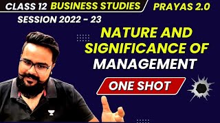 Nature and Significance of Management  Class 12 Business Studies One Shot  Commerce champions [upl. by Akkinahs]