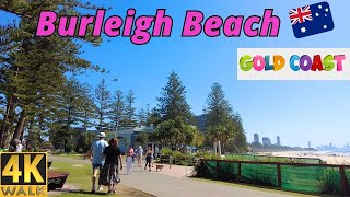 Burleigh Heads Gold Coast 🏖️ 4K Beach Walk [upl. by Jamima321]