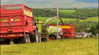 Silaging with Alan Gills Machine overlooking the village [upl. by Yelbmik]