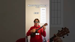 Worldstar Money  Joji Ukulele Tutorial shorts [upl. by Nyliret]