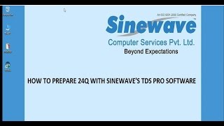 Sinewave TDS Form 24Q E filing Process [upl. by Madox]