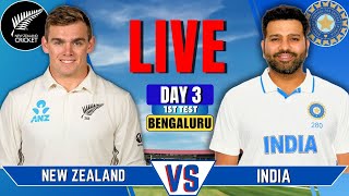 India vs New Zealand 1st Test Day 3  IND vs NZ Live Match  Live Cricket Match  Session 3 [upl. by Hterag]