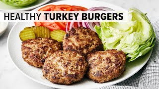 This TURKEY BURGER recipe is juicy healthy and easy to make [upl. by Yrogreg933]