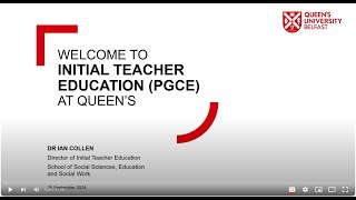 Initial Teacher Education PGCE Information Session 2526 entry [upl. by Marsha]