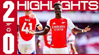 STARTING WITH A WIN ❤️  HIGHLIGHTS  Arsenal v Wolves 20  Havertz amp Saka  Premier League [upl. by Eradis186]