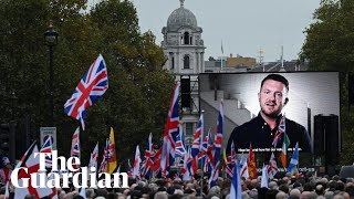 Tommy Robinson supporters gather in London for Unite the Kingdom rally [upl. by Lyndsie970]