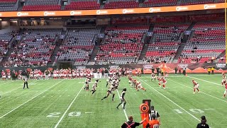 BC Lions Preseason game vs The Calgary Stampeders Last second win for the Lions [upl. by Treborsemaj41]