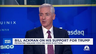 Bill Ackman Trump is the only candidate thats talked about accelerating the growth of the country [upl. by Aserat704]