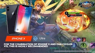 Test iPhone X Mobile Legends Ultra Graphic setting ❌ Fanny Lightborn [upl. by Nelaf]