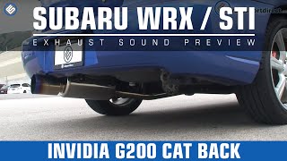 Invidia G200 Subaru 0207 WRX  STi Exhaust Sound Clip [upl. by Eicnarf]