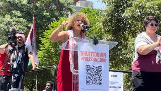 Socialist Presidential Candidate Claudia De la Cruz Speaks at ProPalestine Protest in DC [upl. by Sivlek510]