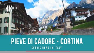 Scenic Road Pieve di Cadore  San Vito di Cadore  Cortina [upl. by Anitnahs]