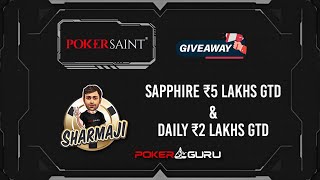 GIVEAWAY ALERT  SharmaJI jumps into PokerSaints Friday flagships [upl. by Kliber]